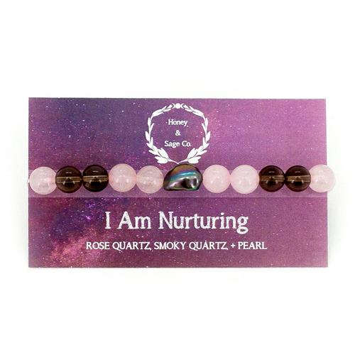 Mala Bracelet: I Am Nurturing, Mala - Honey & Sage 