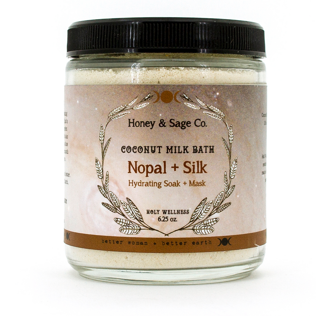 Coconut Milk Bath: Nopal + Silk, Coconut Milk Bath - Honey & Sage 