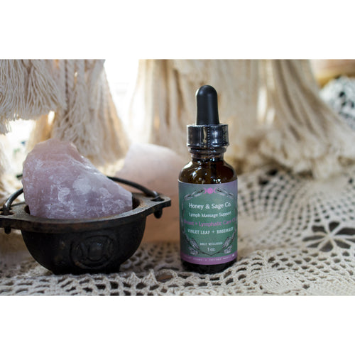 Breast + Lymphatic Oil: Violet + Rosemary, Breast Oil - Honey & Sage 