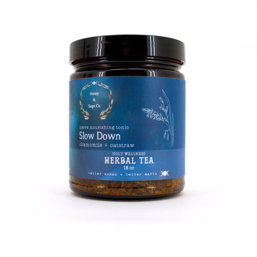 Herbal Tea: Slow Down Nerve Nourishing Tonic, Tea - Honey & Sage 