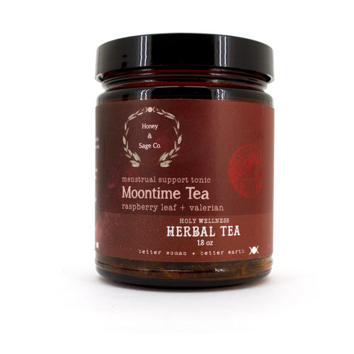 Herbal Tea: Moon Time Menstrual Support Tonic, Tea - Honey & Sage 