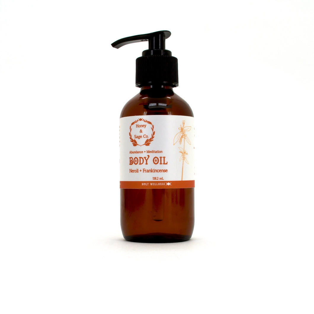 Body Oil: Neroli + Frankincense, Body Oil - Honey & Sage 