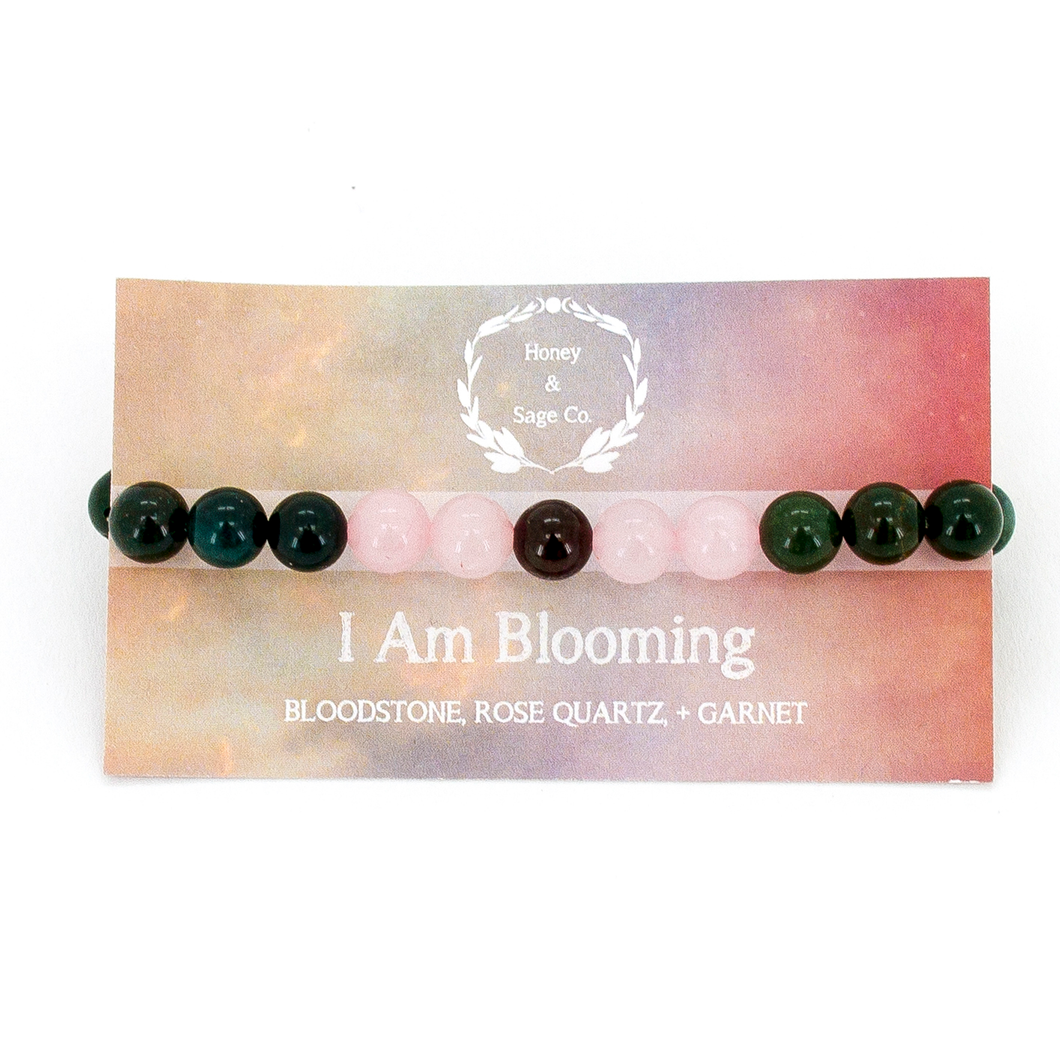 Mala Bracelet: I Am Blooming, Mala - Honey & Sage 