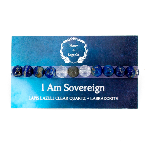 Mala Bracelet: I Am Sovereign, Mala - Honey & Sage 